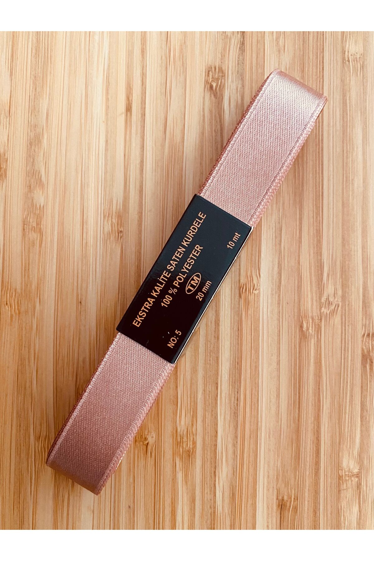 2cm x 10metre Saten Kurdele. Kakao.