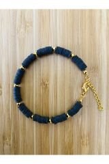 Fimo Bileklik Sarı Ara 4 No Boncuklu. Sarı Siyah.