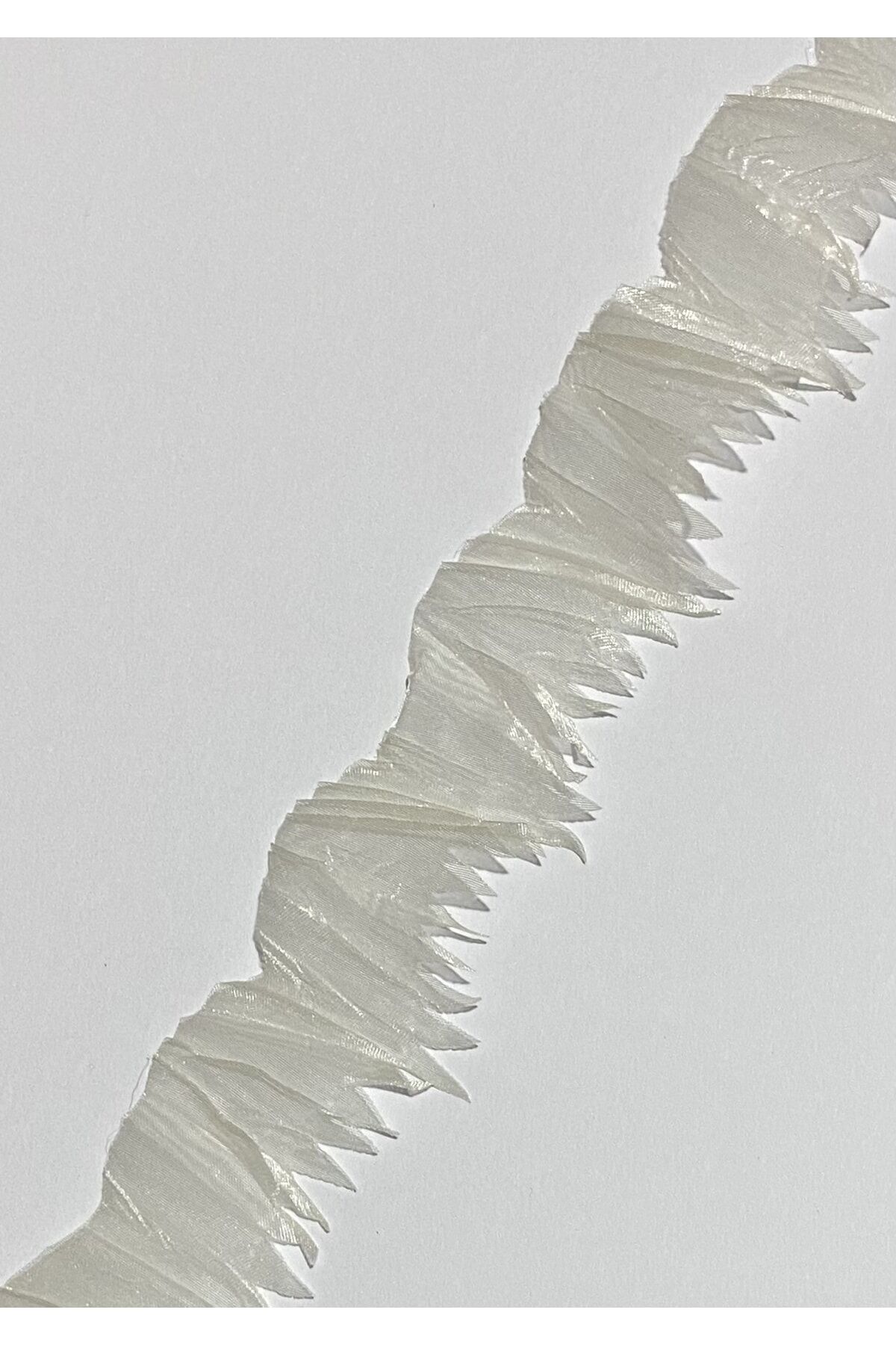 Plise Çarkıfelek Kurdele. 3.5cmx2metre.krem