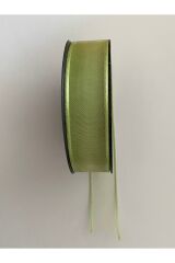Şifon kurdele (Kurdale) 2.5cm x 20metre. Renk:Fıstık yeşili.