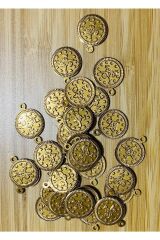 Tuğra Ince Pul 16mm. 15gr. Tahmini 125 Adet. Gold.