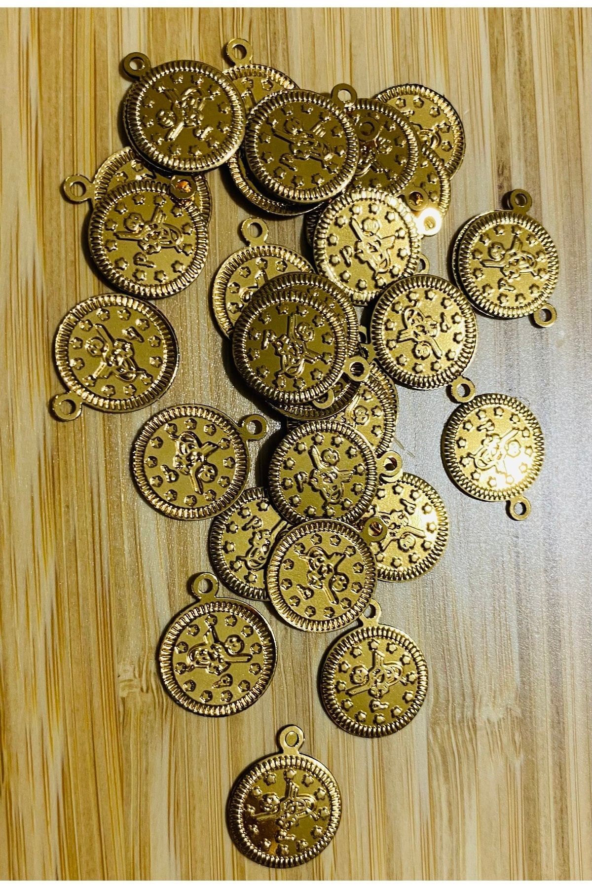 Tuğra Ince Pul 16mm. 15gr. Tahmini 125 Adet. Gold.