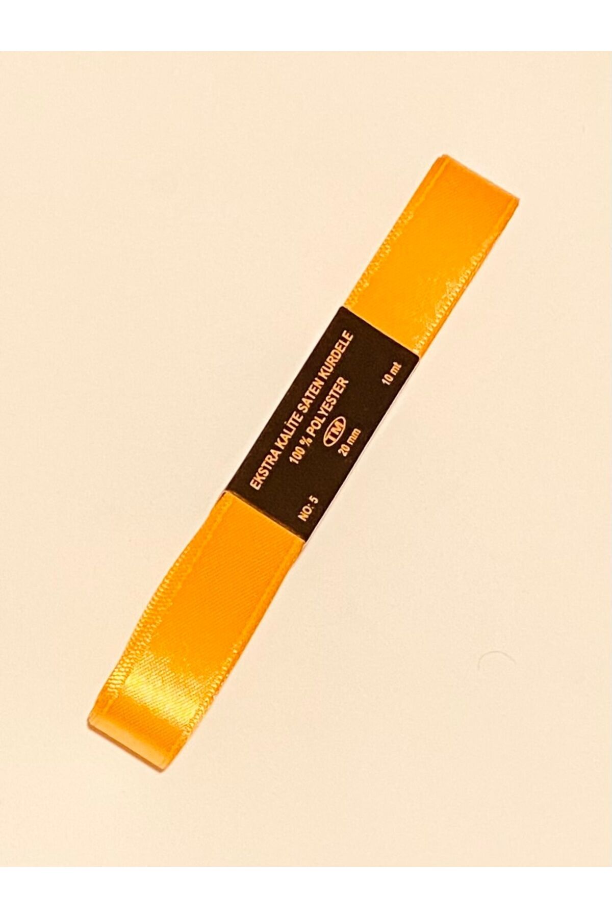 2cm x 10metre. Saten Kurdele. Koyu Sarı