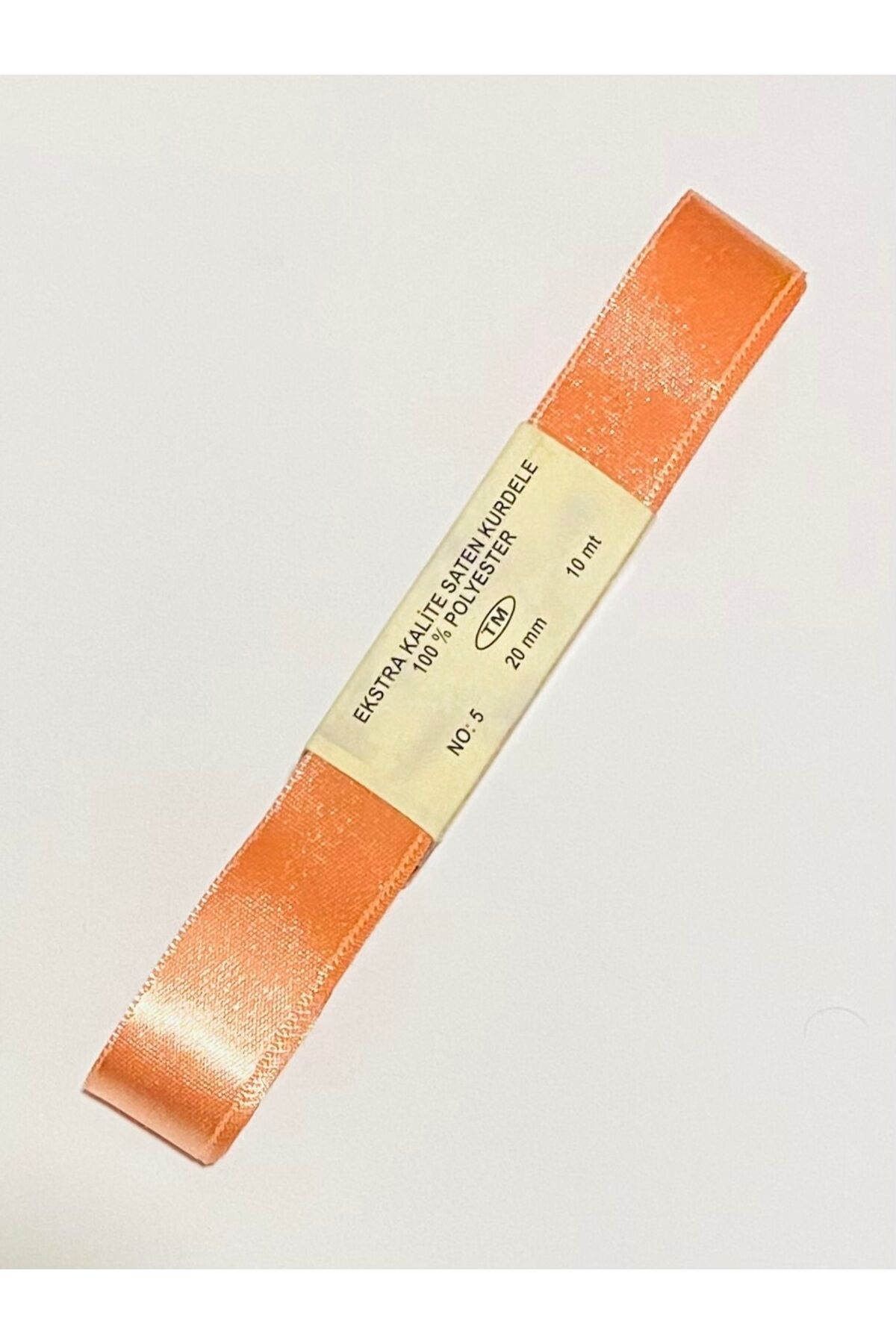 2cm x 10metre. Saten Kurdele. Pudra tonu.