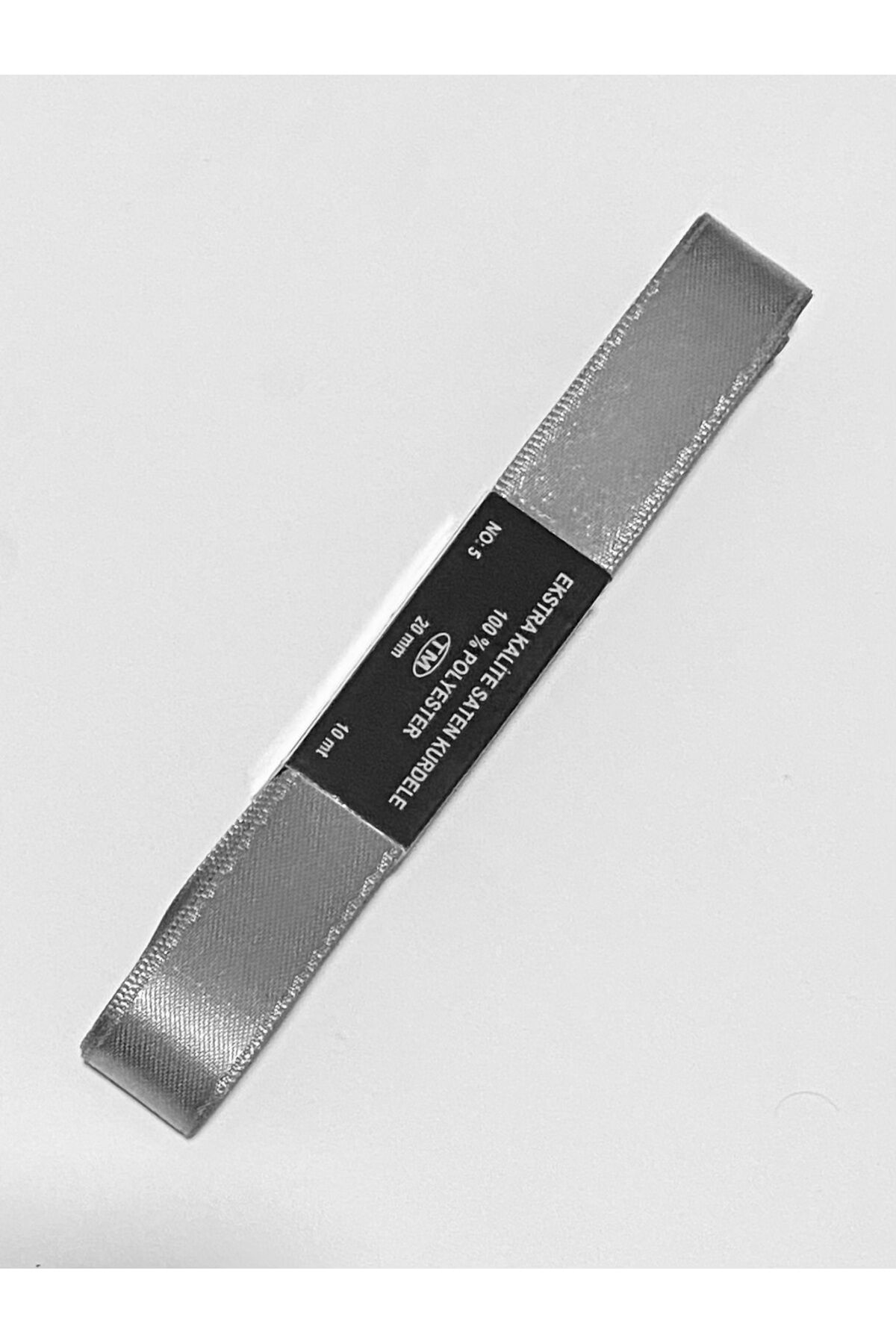 2cm x 10metre. Saten Kurdele.Koyu Gri