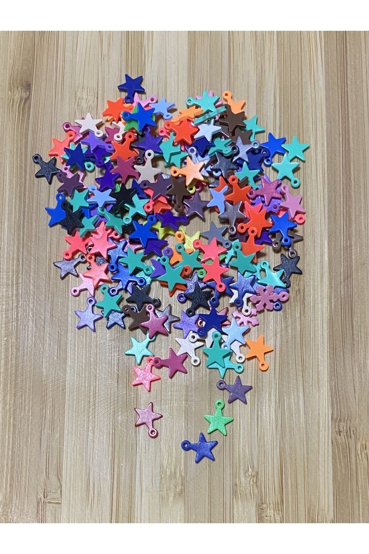 Fimo Renkli Dolu Yıldız El Işleme (KALIN PLASTİK) Pul 20 Gram. Takriben 360 Adet.