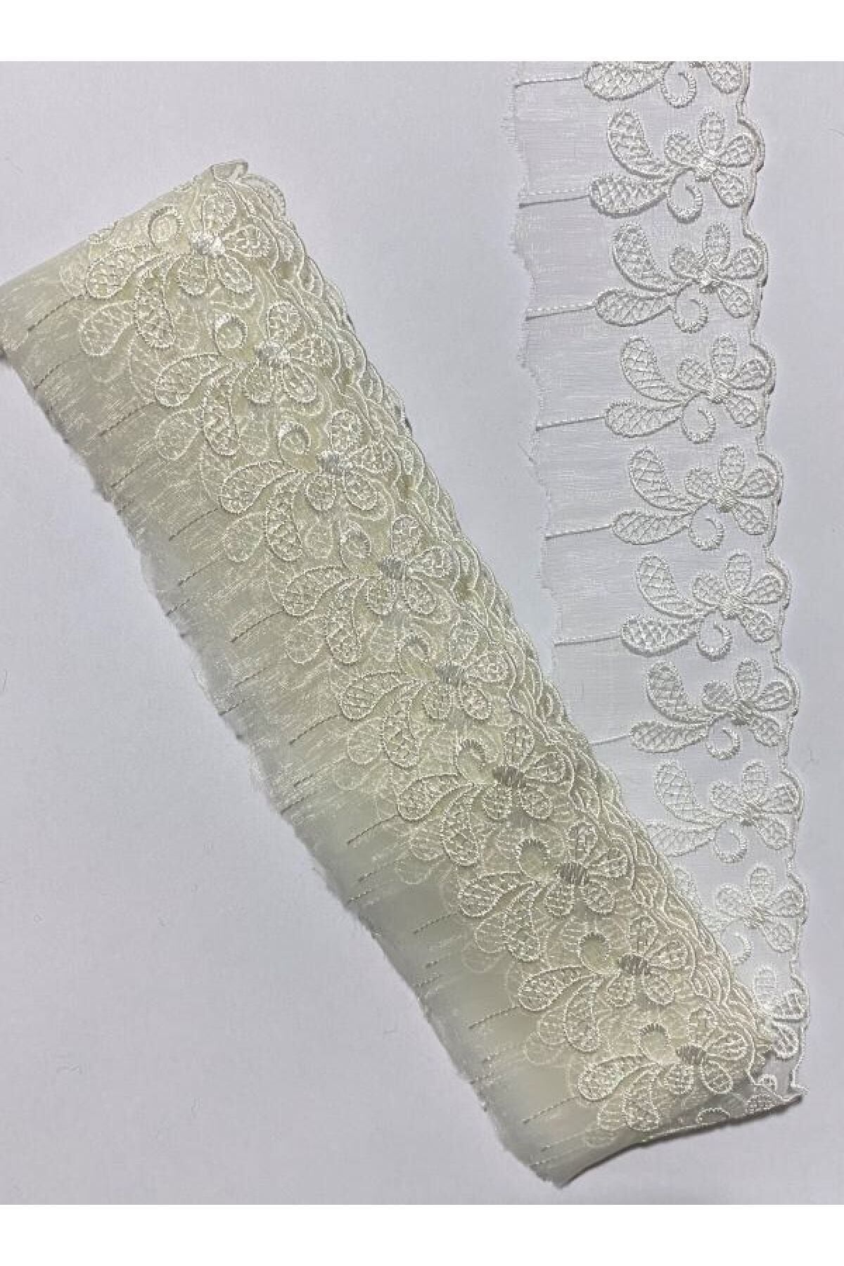 Fisto Tül Güpür 5cmx9metre. Krem.