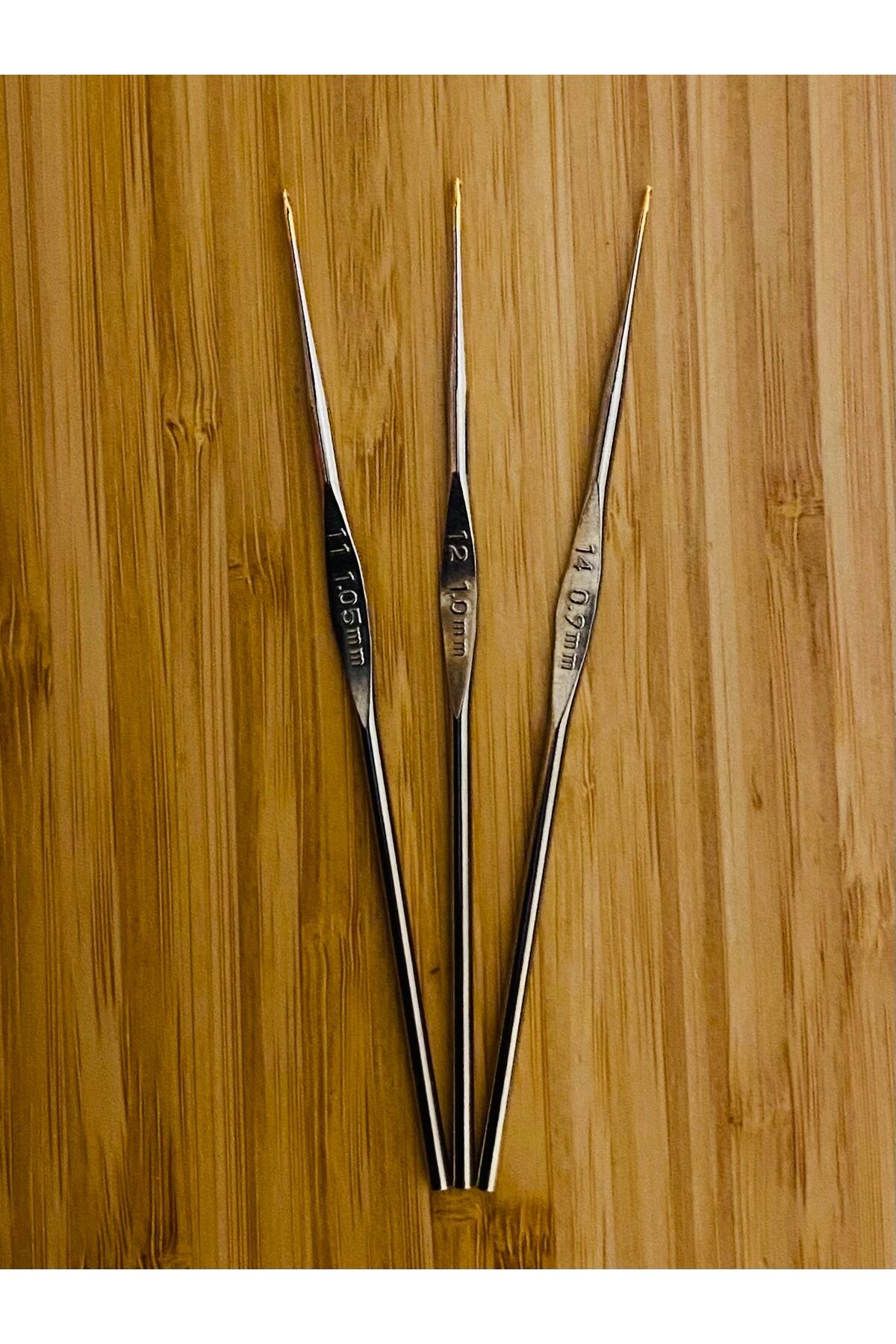 Metal Oya, Dantel ve Örgü Tığ Seti. 12cm. No: 11-12-14. 3 Adet.