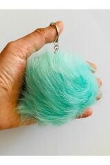 Ponpon Anahtarlık Yarı çapı: 10 cm 1 Adet. Renk: Su Yeşili.