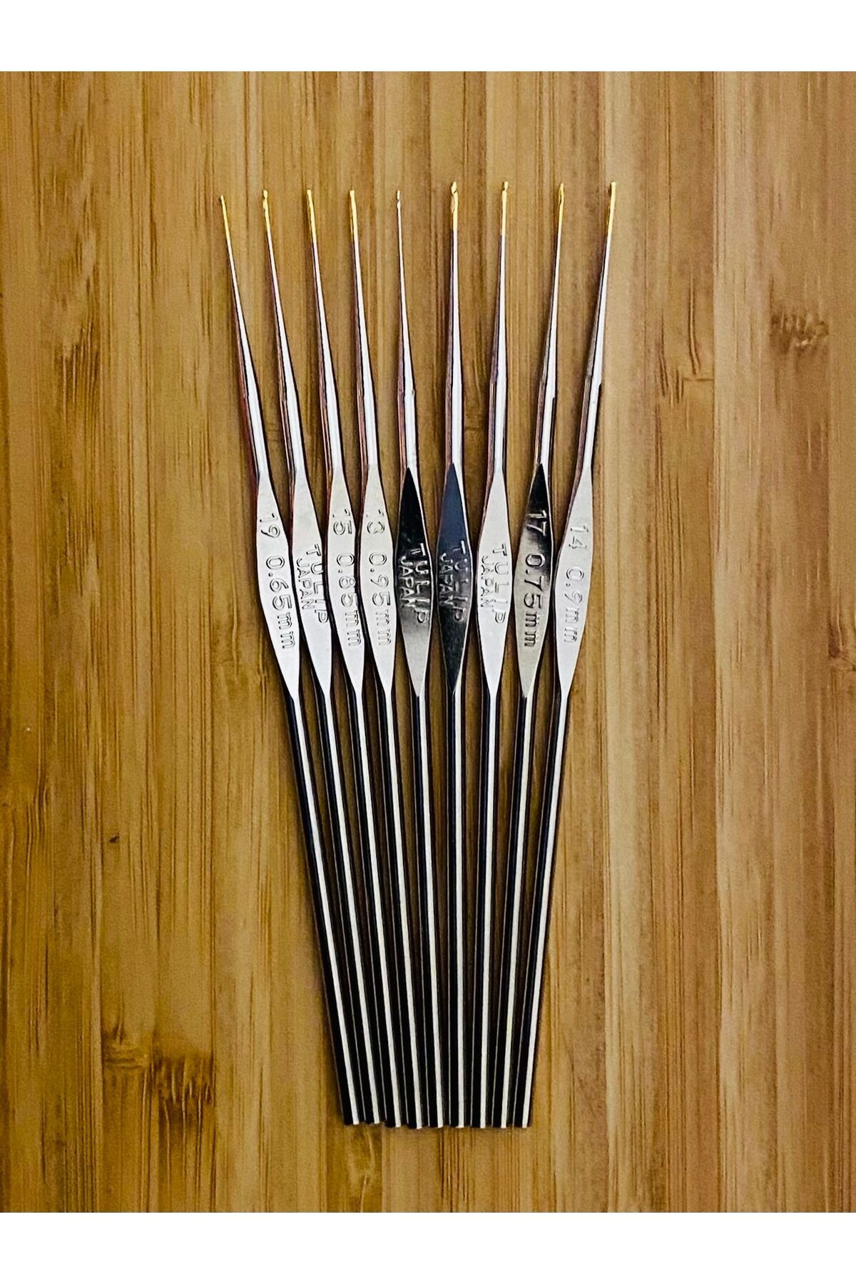 Metal Oya, Dantel ve Örgü Tığ Seti. 12cm. No: 12-13-14-15-16-17-18-19-22. 9 Adet.