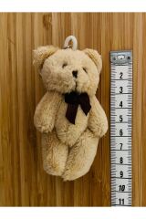 Fiyonklu Sevimli Ayıcık Anahtarlık. Kapiçino.