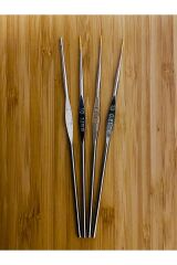 Metal Oya, Dantel ve Örgü Tığ Seti. 12cm. No: 2-10-12-13. 4 Adet.