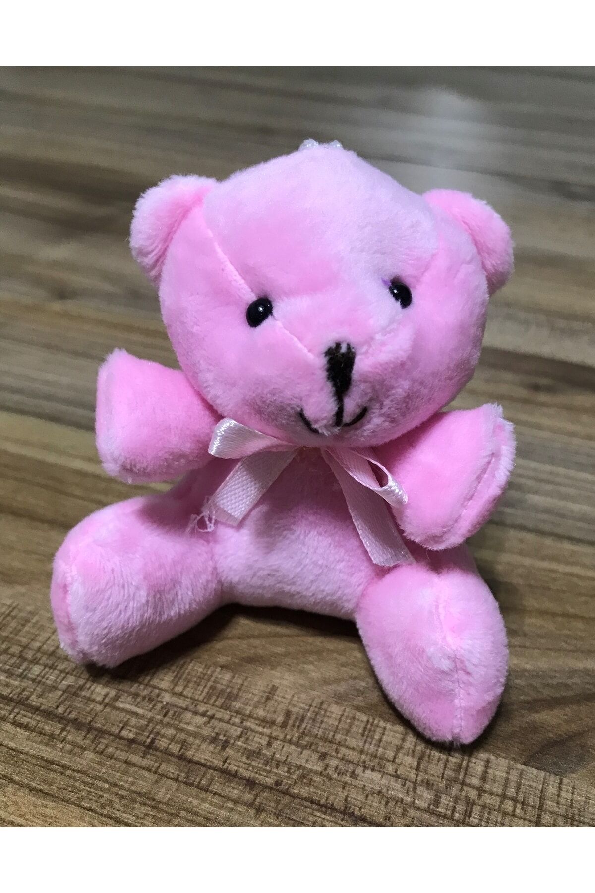 Fiyonklu Sevimli Ayıcık Anahtarlık. Pembe.