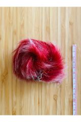 Ponpon Anahtarlık Yarı çapı: 7cm 1 Adet. Renk: Bordo