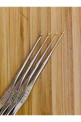 Metal Oya, Dantel ve Örgü Tığ Seti. 12cm. No: 5-12-15-16. 4 Adet.