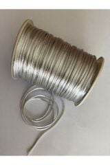 Floş Ip Sıçan Kuyruğu Bileklik Takı Ipi 2 Mm X 10 Metre Bağ Halinde. Açık Gümüş.