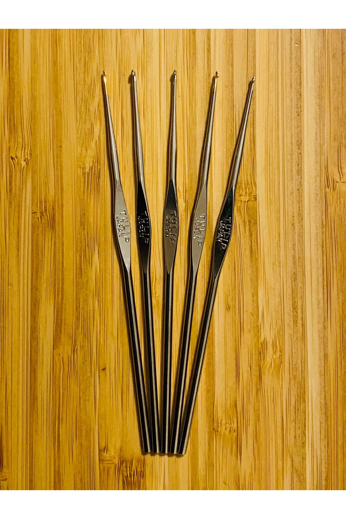 Metal Oya, Dantel ve Örgü Tığ Seti. 12cm. No: 5-6-8-9-10. 5 Adet.