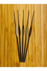 Metal Oya, Dantel ve Örgü Tığ Seti. 12cm. No: 5-6-8-9-10. 5 Adet.
