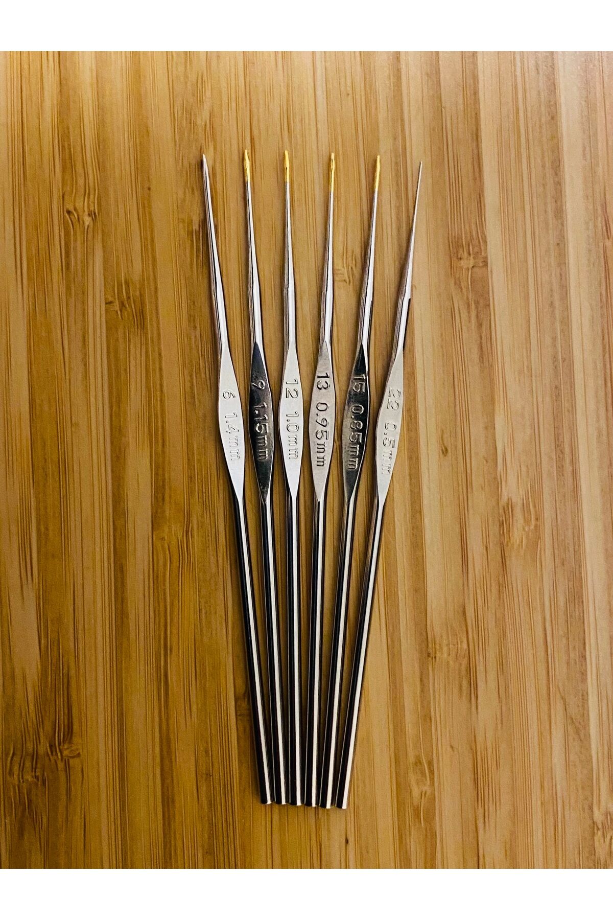 Metal Oya, Dantel ve Örgü Tığ Seti. 12cm. No: 6-9-12-13-15-22. 6 Adet.