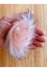 Ponpon Anahtarlık Yarı Çapı: 8 Cm 1 Adet. Renk: Yavru Ağzı