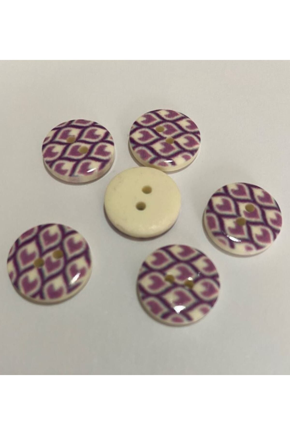 Porselen Kaplı Bebe Düğme. 1.5cm 6'lı Paket.