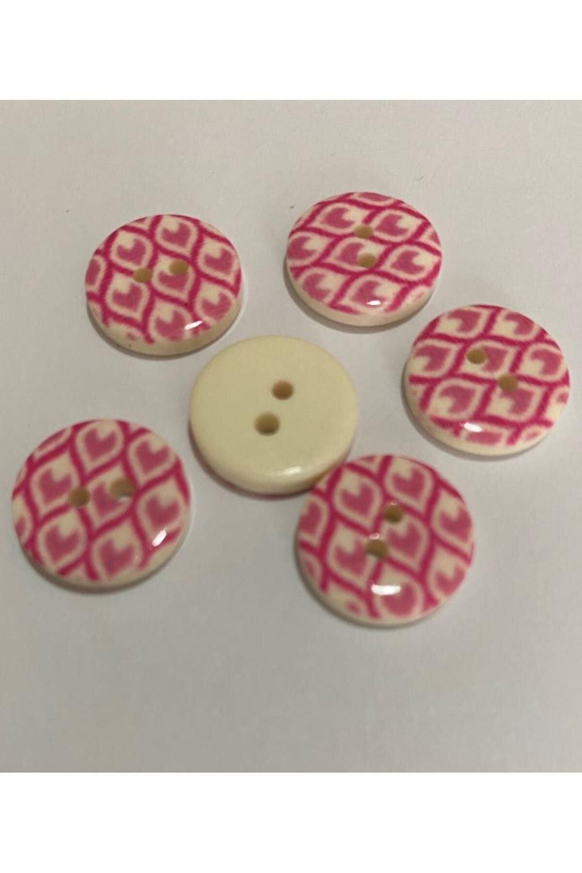 Porselen Kaplı Bebe Düğme. 1.5cm 6'lı Paket.