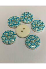 Porselen Kaplı Bebe Düğme. 1.5cm 6'lı Paket.