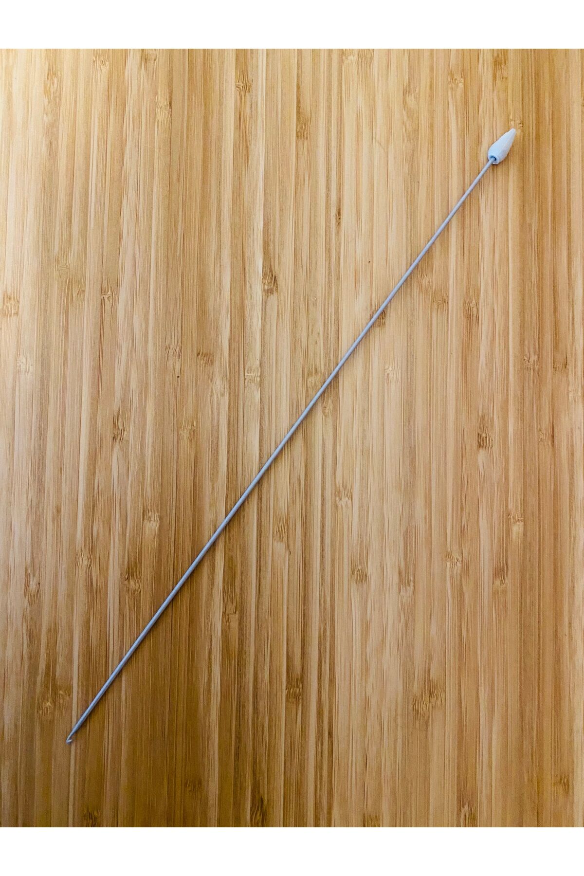 Tunus Işi Uzun Metal Gagalı Örgü Şiş. 35cm. No: 2  Gri. 1 adet.