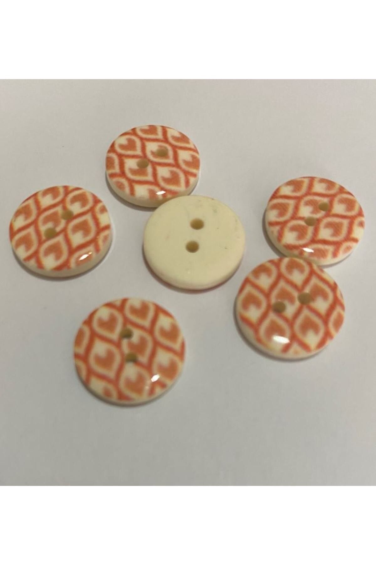 Porselen Kaplı Bebe Düğme. 1.5cm 6'lı Paket.