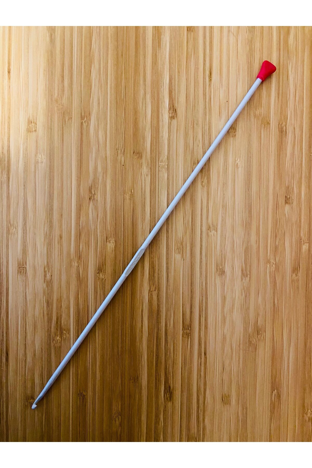 Tunus Işi Uzun Metal Gagalı Örgü Şiş. 35cm. No: 4.5  Gri. 1adet.