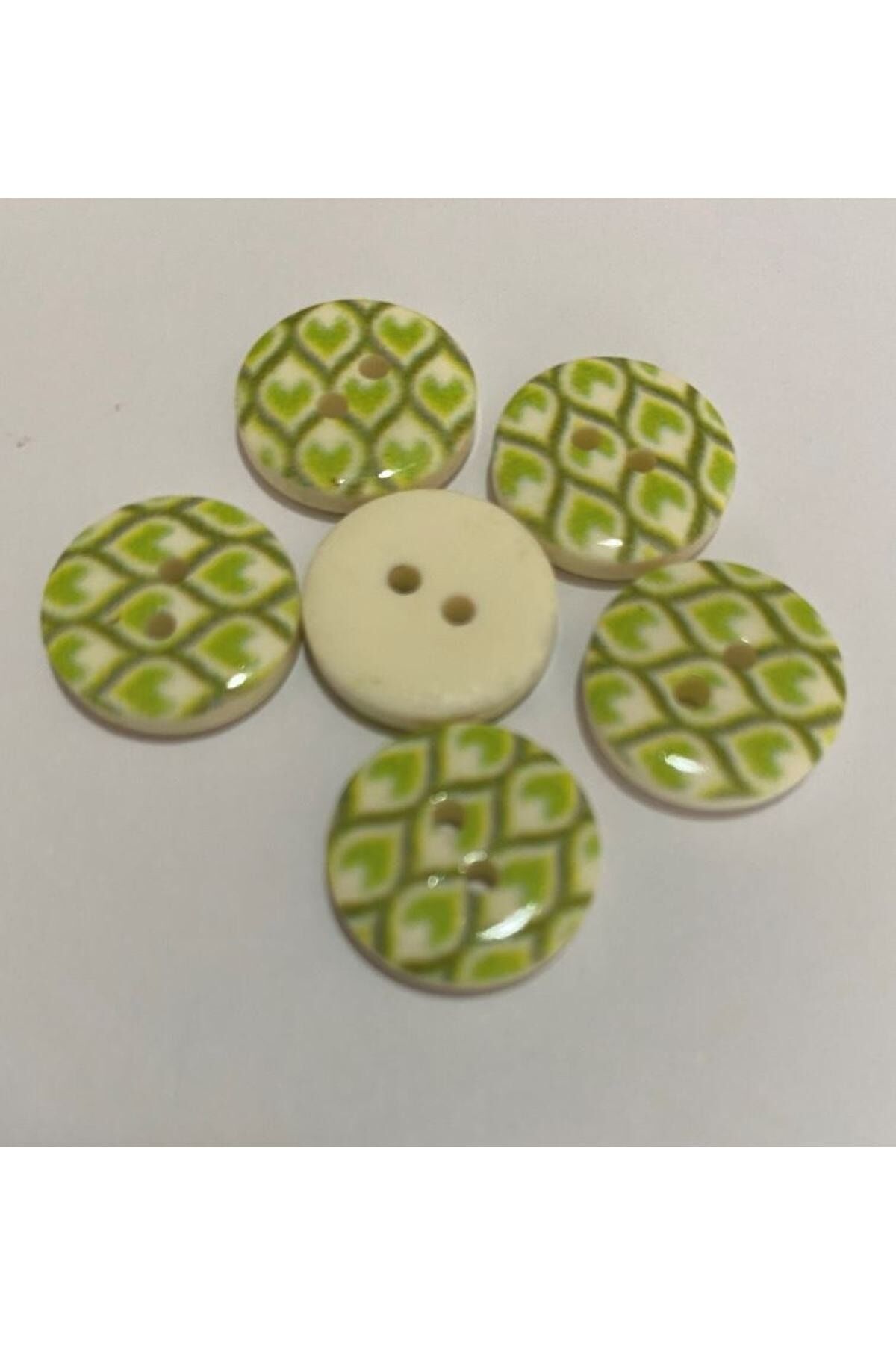 Porselen Kaplı Bebe Düğme. 1.5cm 6'lı Paket.