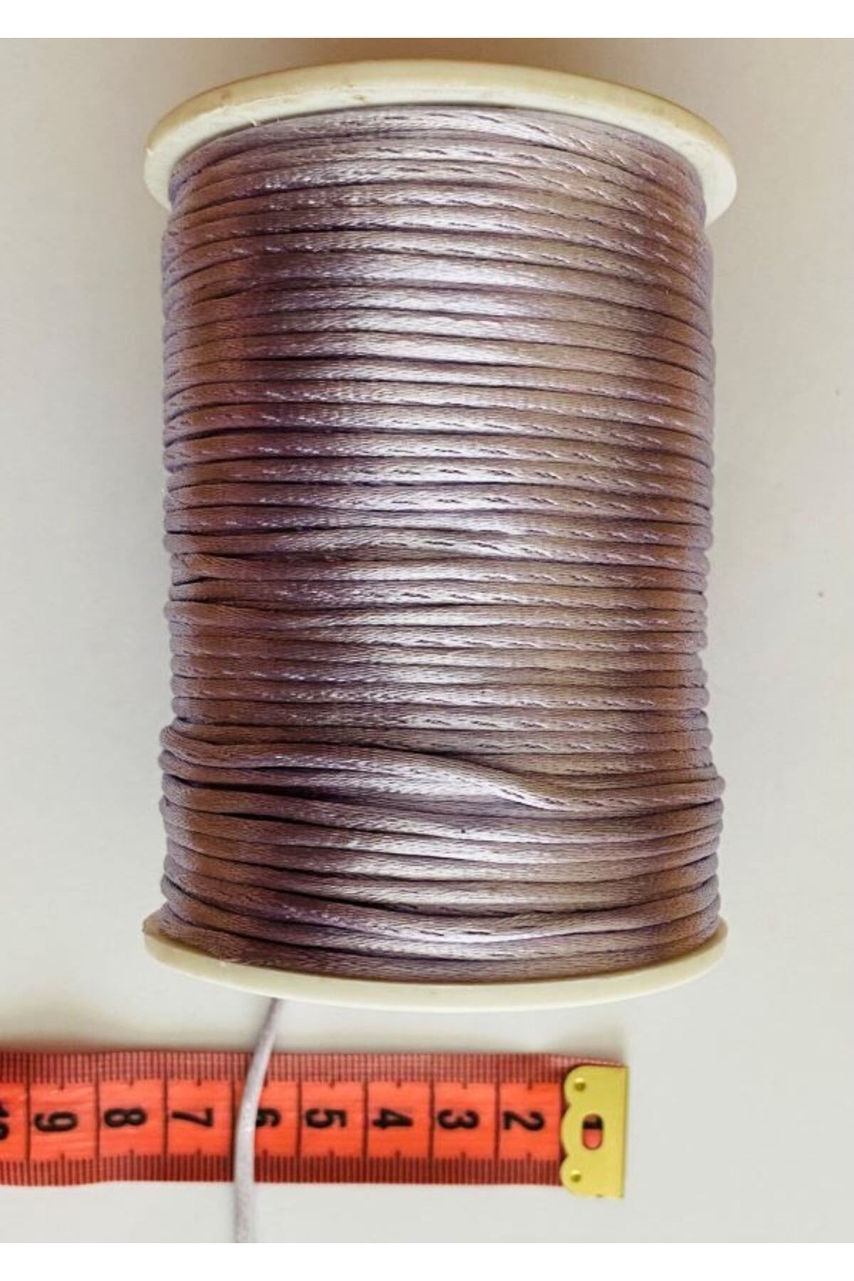 Floş Ip Sıçan Kuyruğu Bileklik Takı Ipi 2 Mm X 8 Metre Bağ Halinde. Batik Lila.