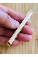 Büyük Boy Pir Inci Sarı Metal Saç Toka. 8mm X 9cm. 1 Adet. Altın Kaplama, Kararmaz.