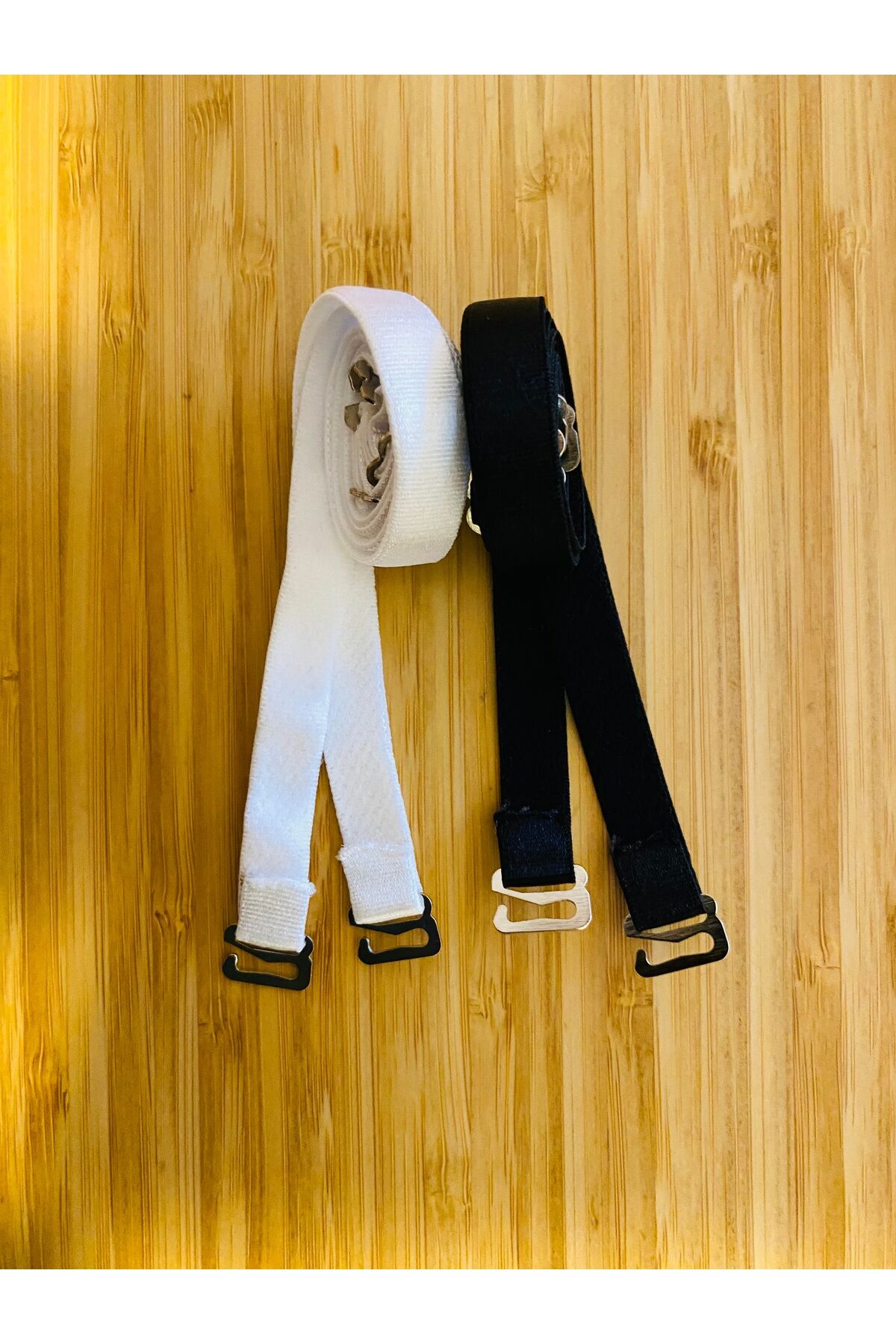 2'li Set Çıkarılabilir Sütyen Askısı. Siyah, Beyaz.