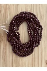 Metalik Altıgen Boncuk No:4. Paket 2 Dizi. Mürdüm