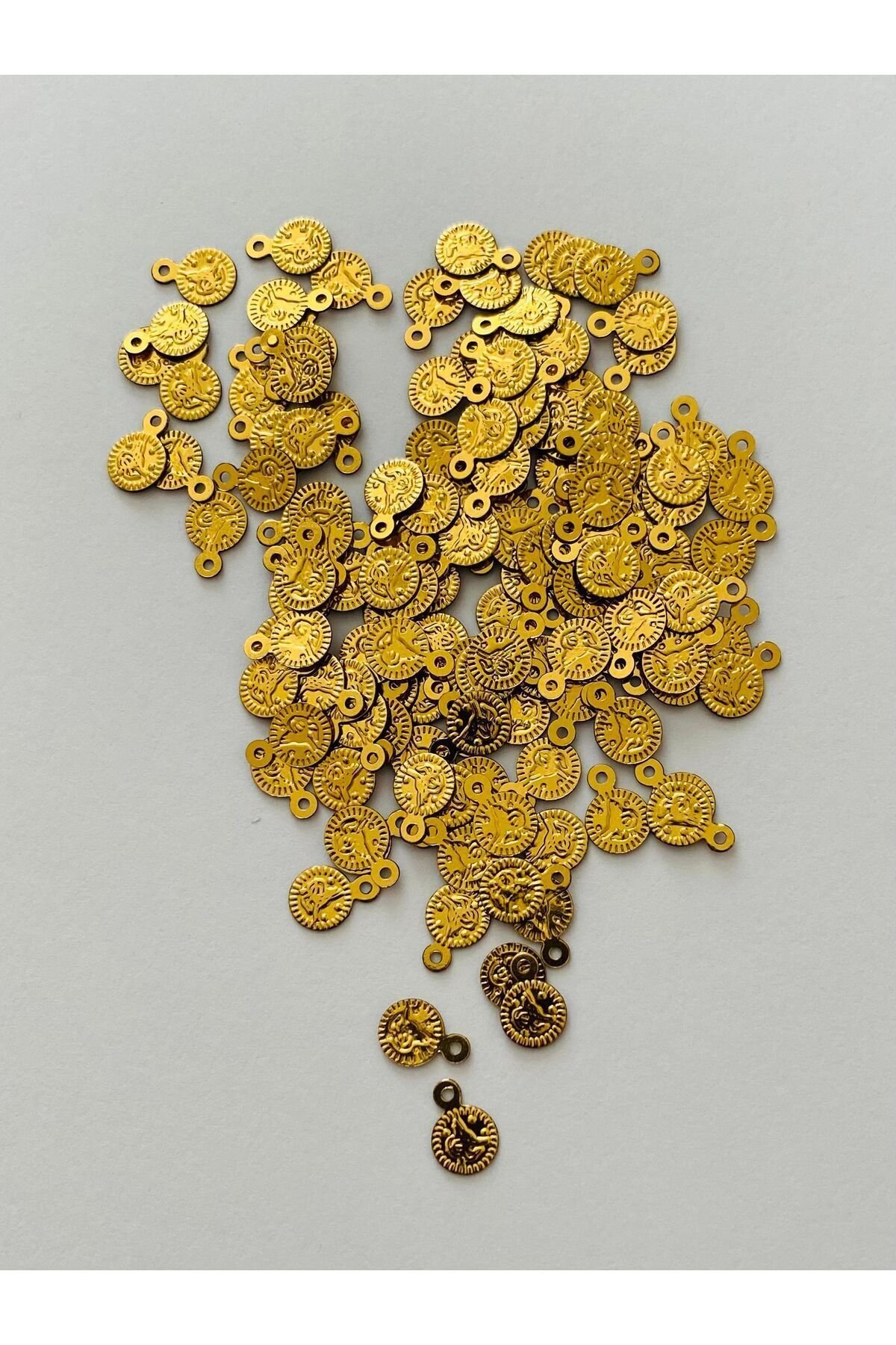 Öztürk Tuğra ince  Pul Gold. 7mm. 15gr.Paket içeriği tahmini 550 adet.