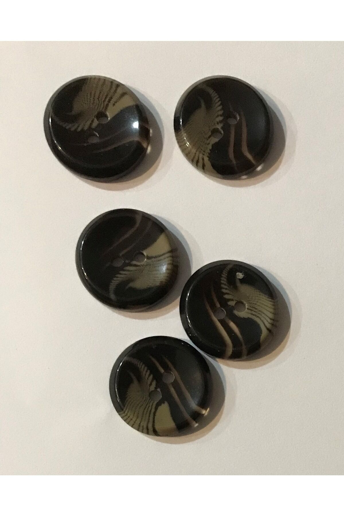 Ceket Yelek Ve Büyük Ilikli Pantolon Düğmesi. 2cm 5'li Pkt. Gri/siyah.