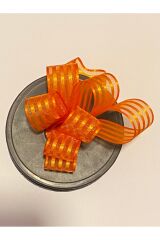 Çizgili şifon kurdele (Kurdale) 2.5cm x 20metre. Renk No:6