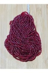 Jan jan Koyu Bordo 12dizi. Çekoslovakya, Adana, Hapishane Işi, Iğne Oyası Kum Boncuğu.