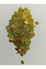 Oya, Halhal, Havlu, Halay mendili, Abiye El İşleme Akrilik plastik kaplama lazer damla pul. Gold.