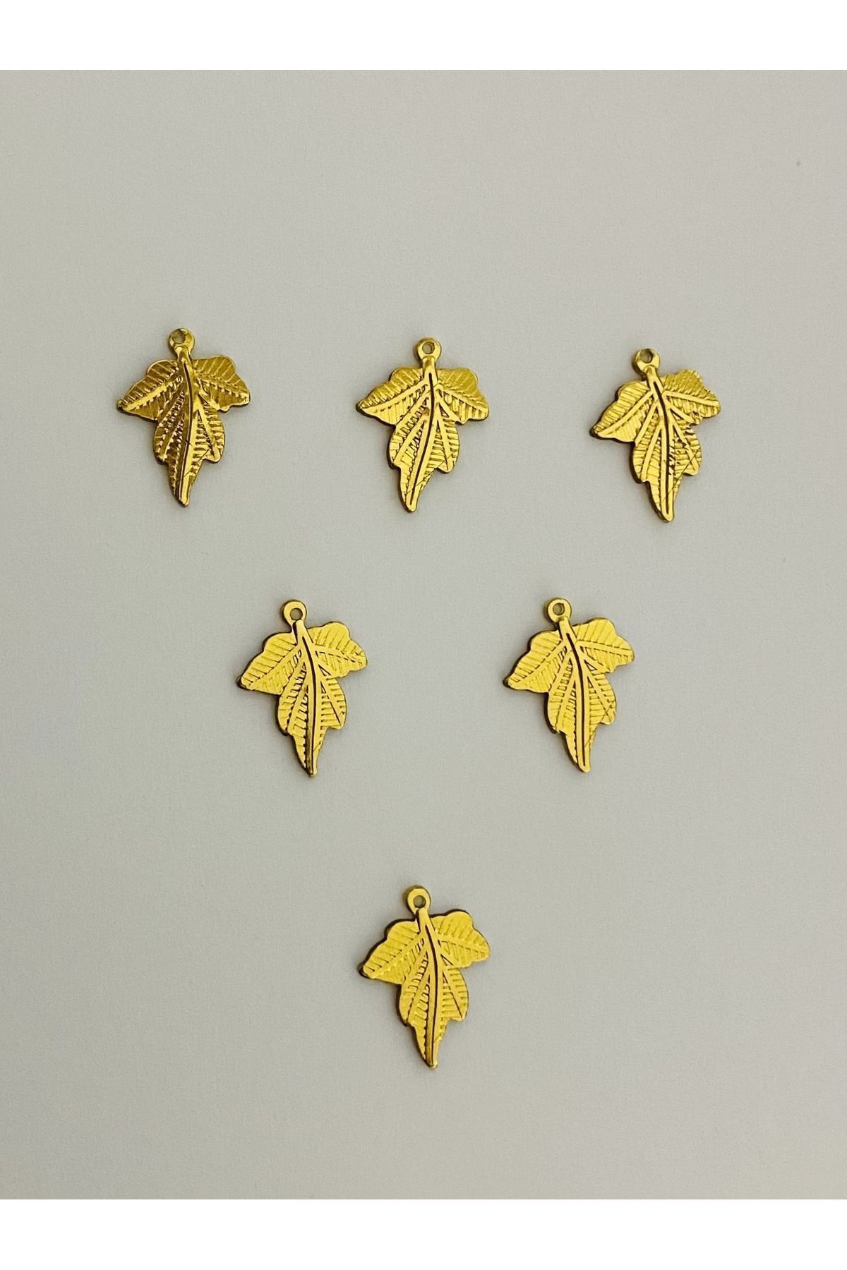 Gold Çınar Yaprağı Oya, Abiye, Halhal, Bileklik, Kolye. Pleksi Plastik El Işleme Pul. 20gr.