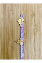 Gold Çınar Yaprağı Oya, Abiye, Halhal, Bileklik, Kolye. Pleksi Plastik El Işleme Pul. 20gr.
