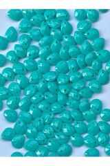 Turkuaz Oya, Abiye, Havlu, Takı, Örgü vb. Plastik Gözyaşı Damla Boncuk. 25gr. Tahmini 190 Adet.