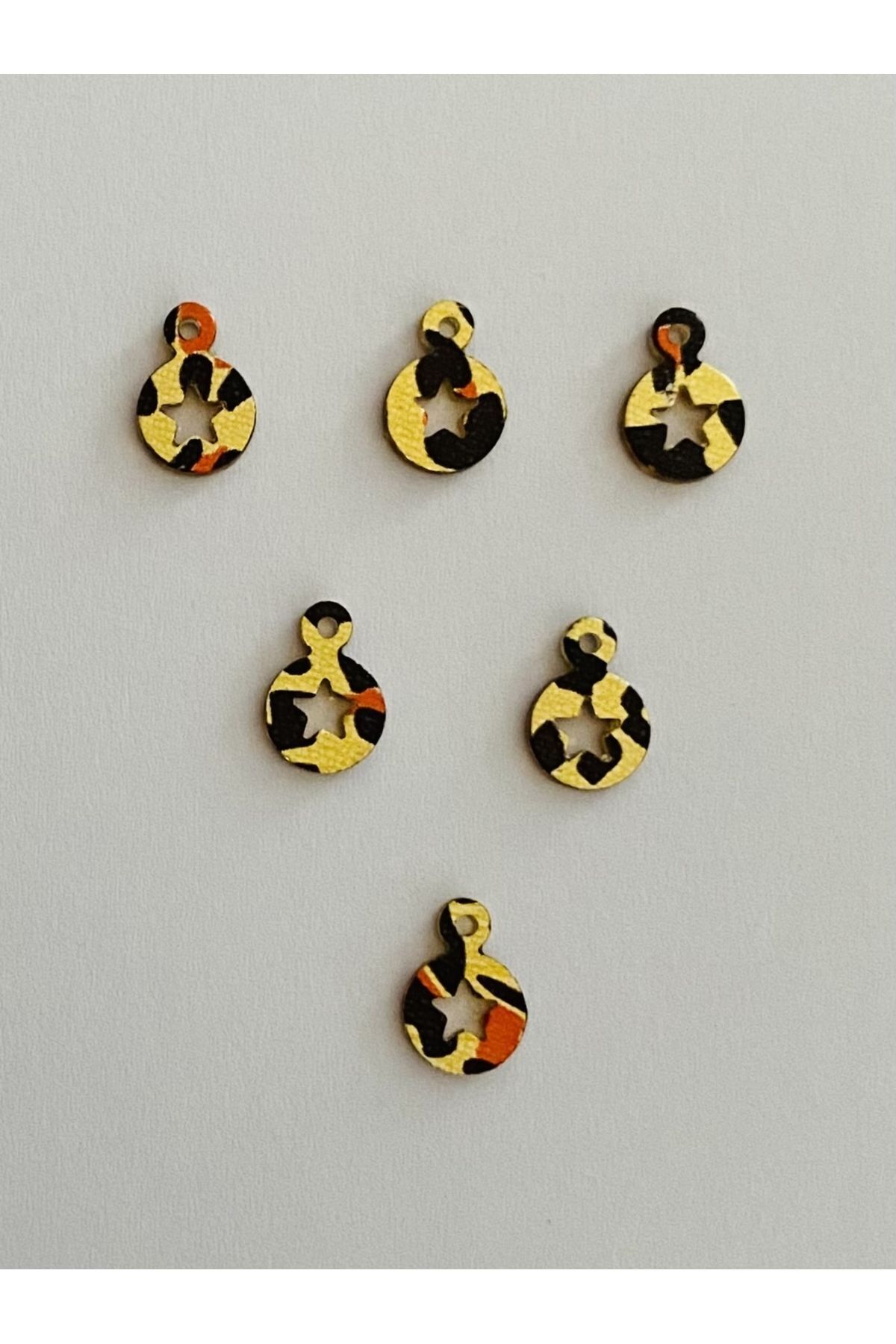 Gold Dalmaçya Içi Yıldız Oya, Abiye, Halhal, Bileklik, Kolye. Pleksi Plastik El Işleme Pul. 20gr