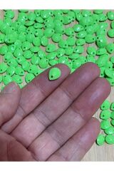 Yeşil Oya, Abiye, Havlu, Takı, Örgü vb. Plastik Gözyaşı Damla Boncuk. 25gr. Tahmini 190 Adet.
