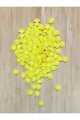 Kanarya sarısı Oya, Abiye, Havlu, Takı, Örgü vb. Plastik Gözyaşı Damla Boncuk. 25gr. Tahmini 190 Ad.