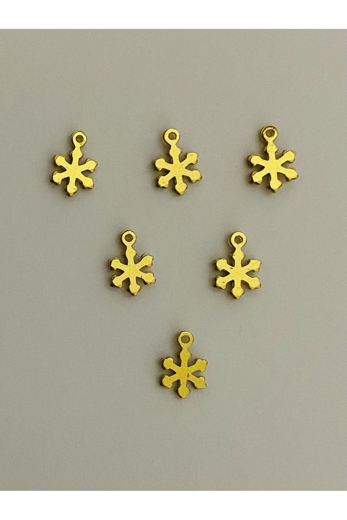 Gold Kartanesi Pleksi Kar Tanesi Oya, Abiye Ve Halay Mendili El Işleme Plastik Pul 9mm. 15gr.