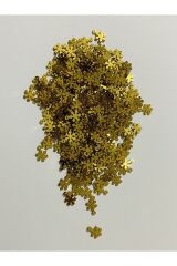 Gold Kartanesi Pleksi Kar Tanesi Oya, Abiye Ve Halay Mendili El Işleme Plastik Pul 9mm. 15gr.
