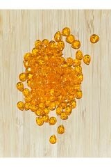Turuncu Oya, Abiye, Havlu, Takı, Örgü vb. Plastik Gözyaşı Damla Boncuk. 25gr. Tahmini 190 Adet.