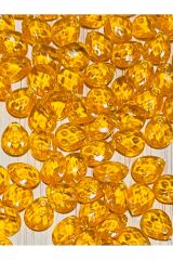 Turuncu Oya, Abiye, Havlu, Takı, Örgü vb. Plastik Gözyaşı Damla Boncuk. 25gr. Tahmini 190 Adet.